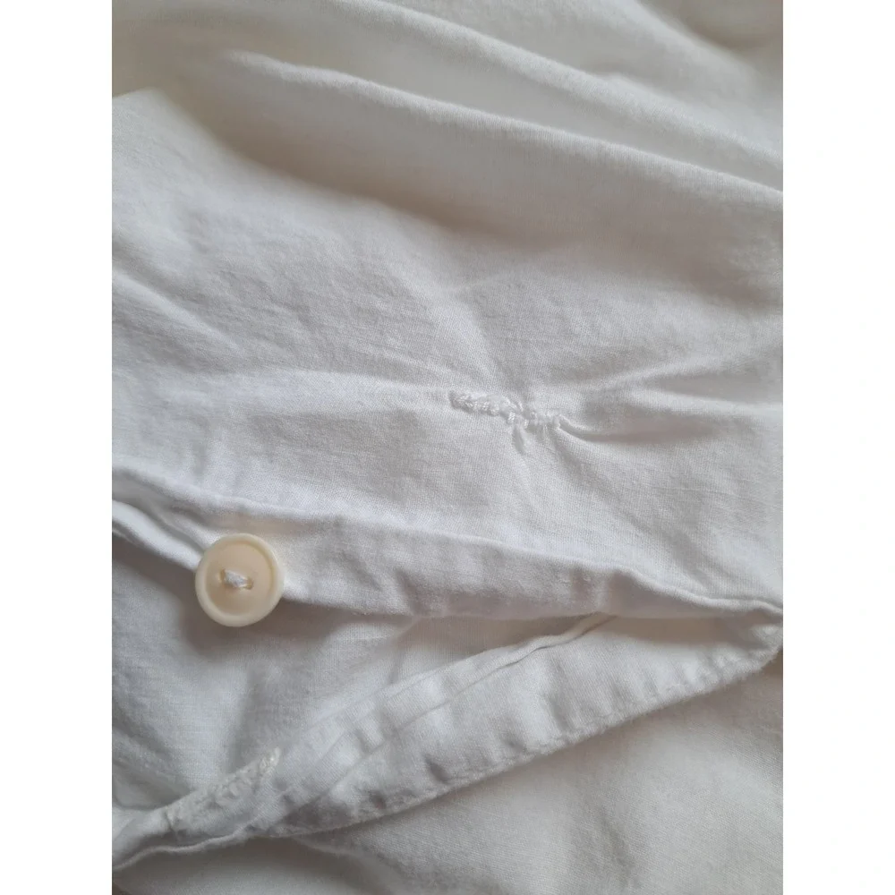 VTG White Floral Embroidered Cotton Duvet Cover Queen 84 X 80
